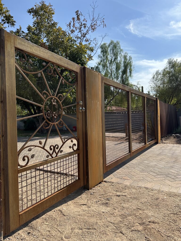 Custom gate and paver installation in Phoenix